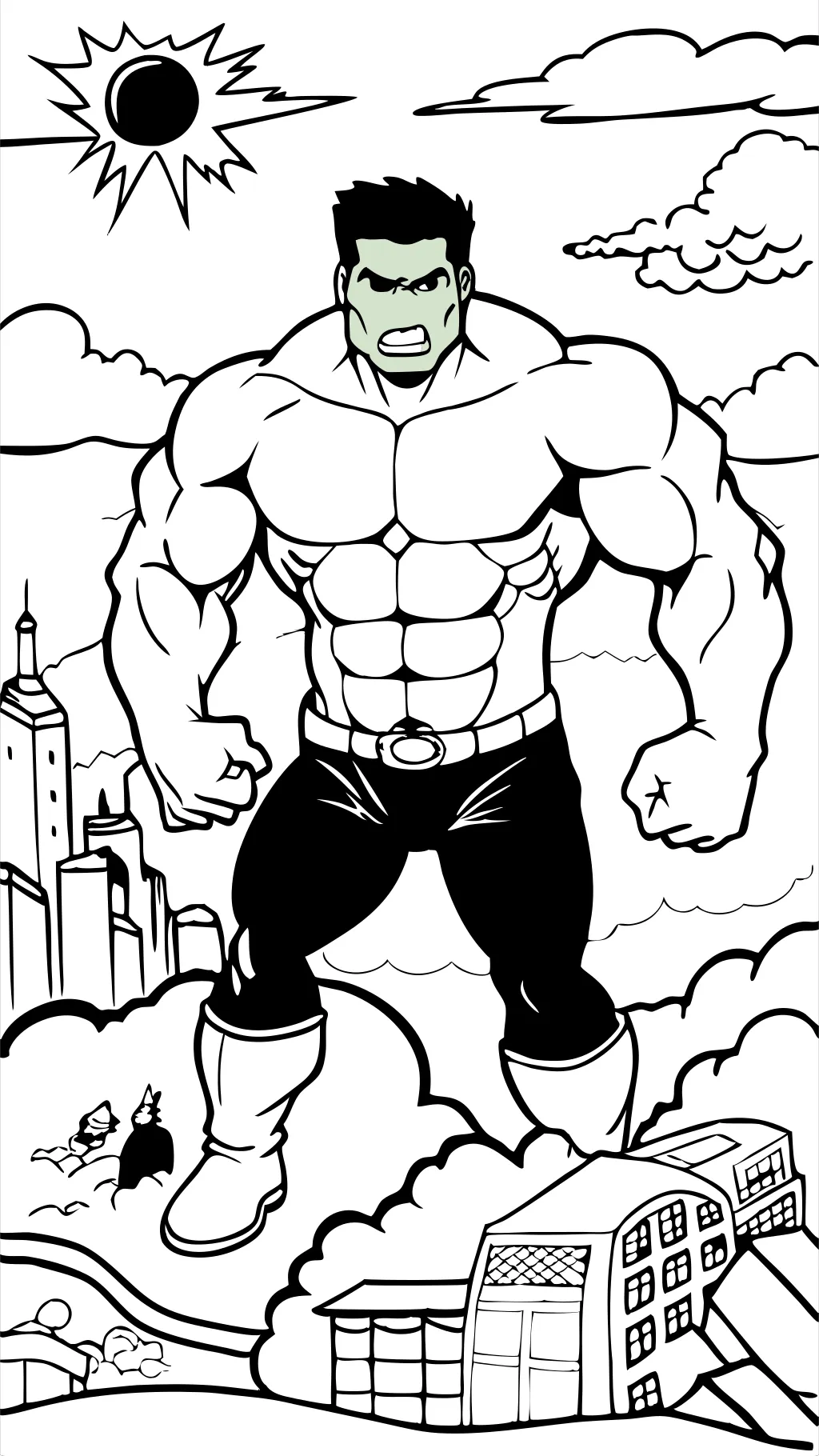 páginas para colorear de Hulk